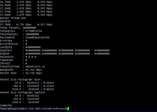 100G imix spirnet fmad capture capinfos